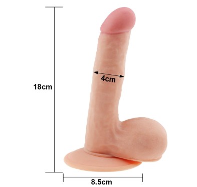 Dildo realistyczne z przyssawką żylaste 18 cm